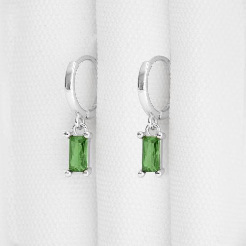 Jade Green Zircon Earrings