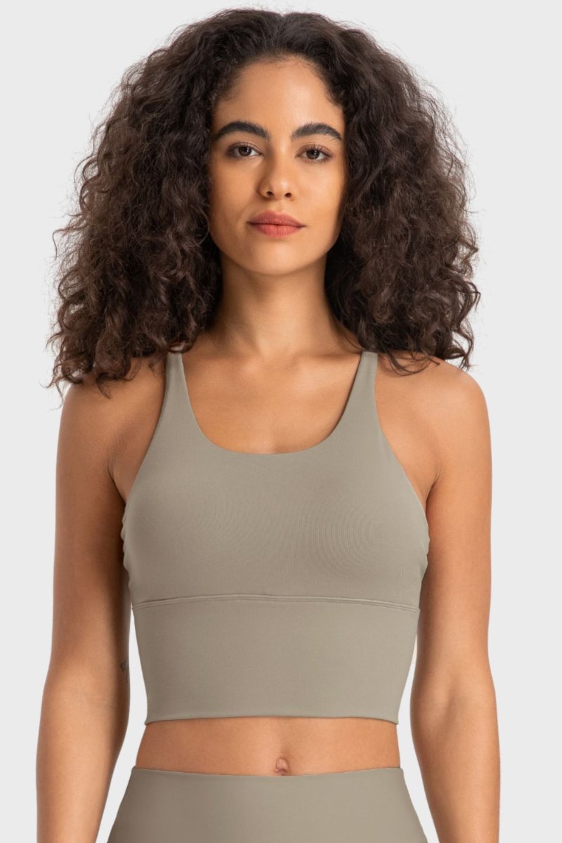 Millennia Crisscross Back Ladder Detail Sports Bra