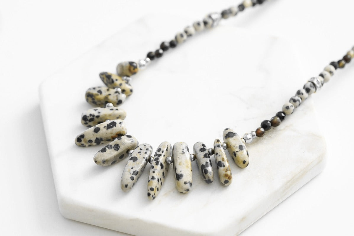 Chip Collection - Silver Speckle Necklace