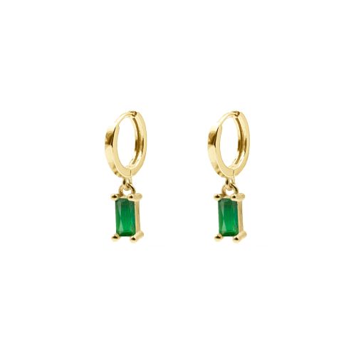 Jade Green Zircon Earrings
