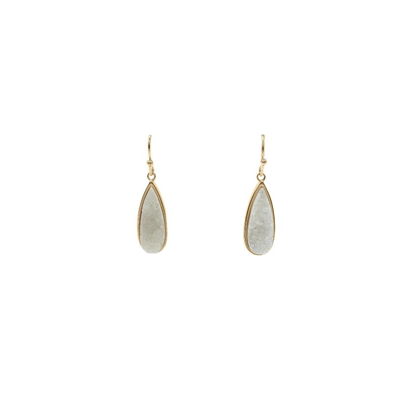 Druzy Collection - Petite Quartz Drop Earrings - Limited Quantities!