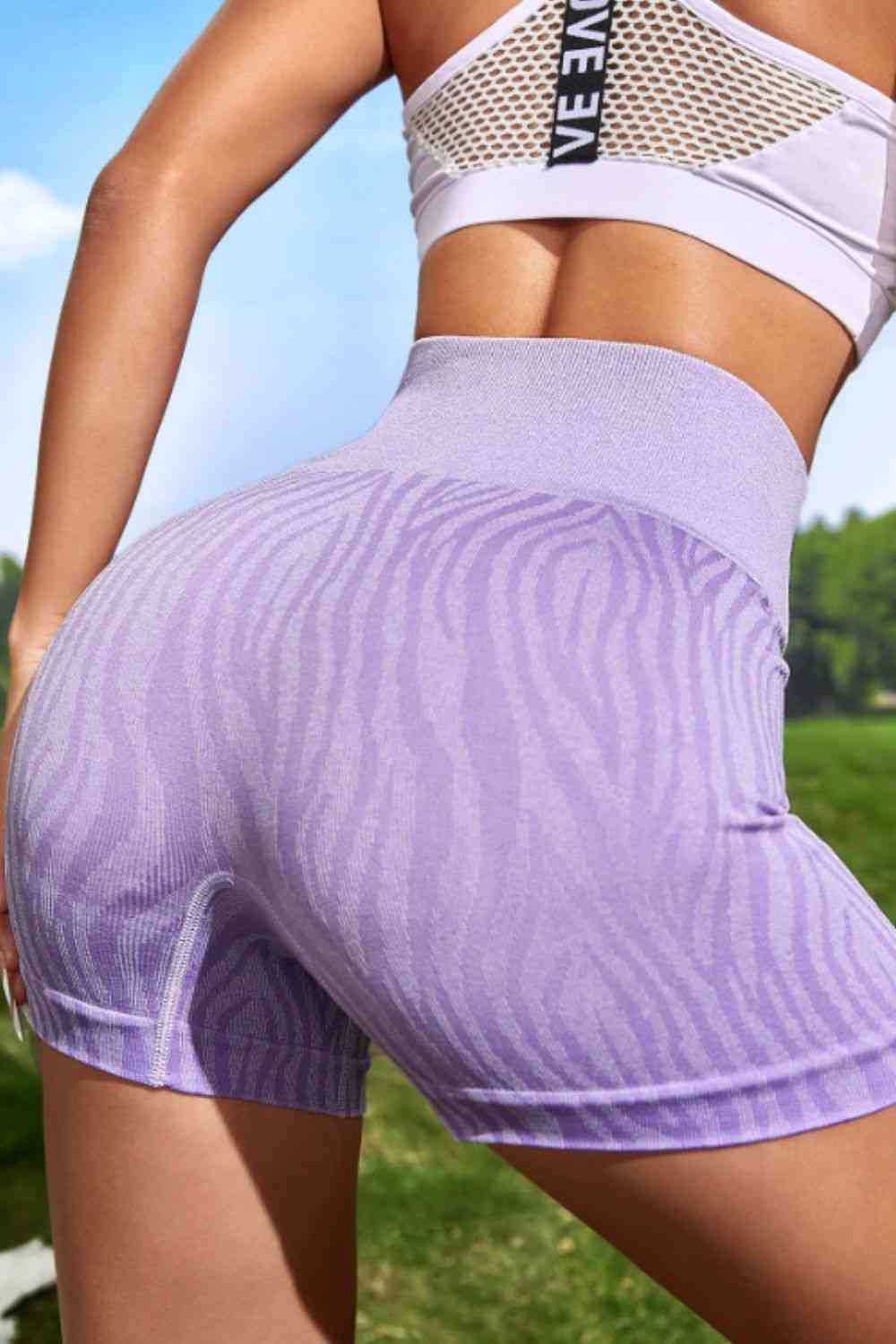 Butt Lifting Wide Waistband Slim Fit Active Shorts