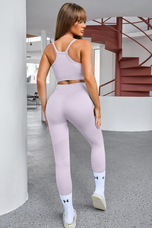 Tank Cropped Active Top and Leggings Set